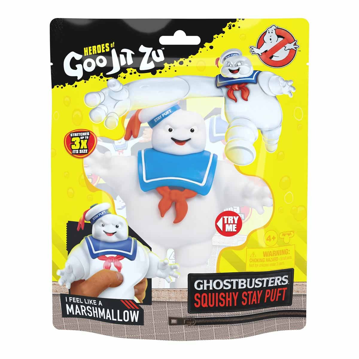Boneco Elástico Stay-Puft Homem Marshmallow - Goo Jit Zu | Goo Jit