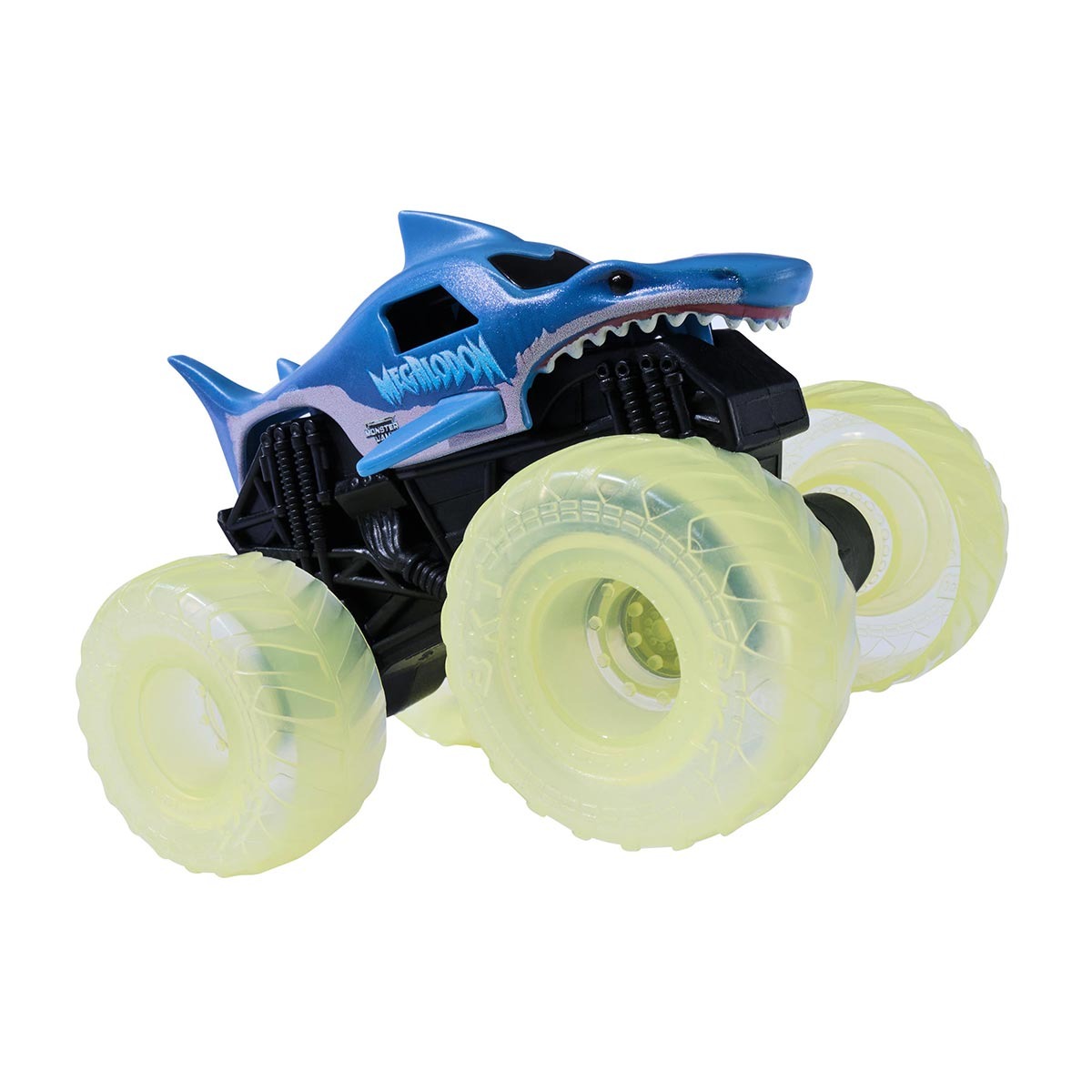 Monster Jam - Carrinho Megalodon 1:43 Com Rodas Neon Com Luz