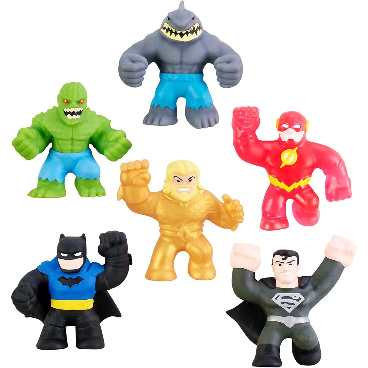 Goo Jit Zu - Pack Com 6 Bonecos Elásticos De 6Cm Da Dc | Goo Jit