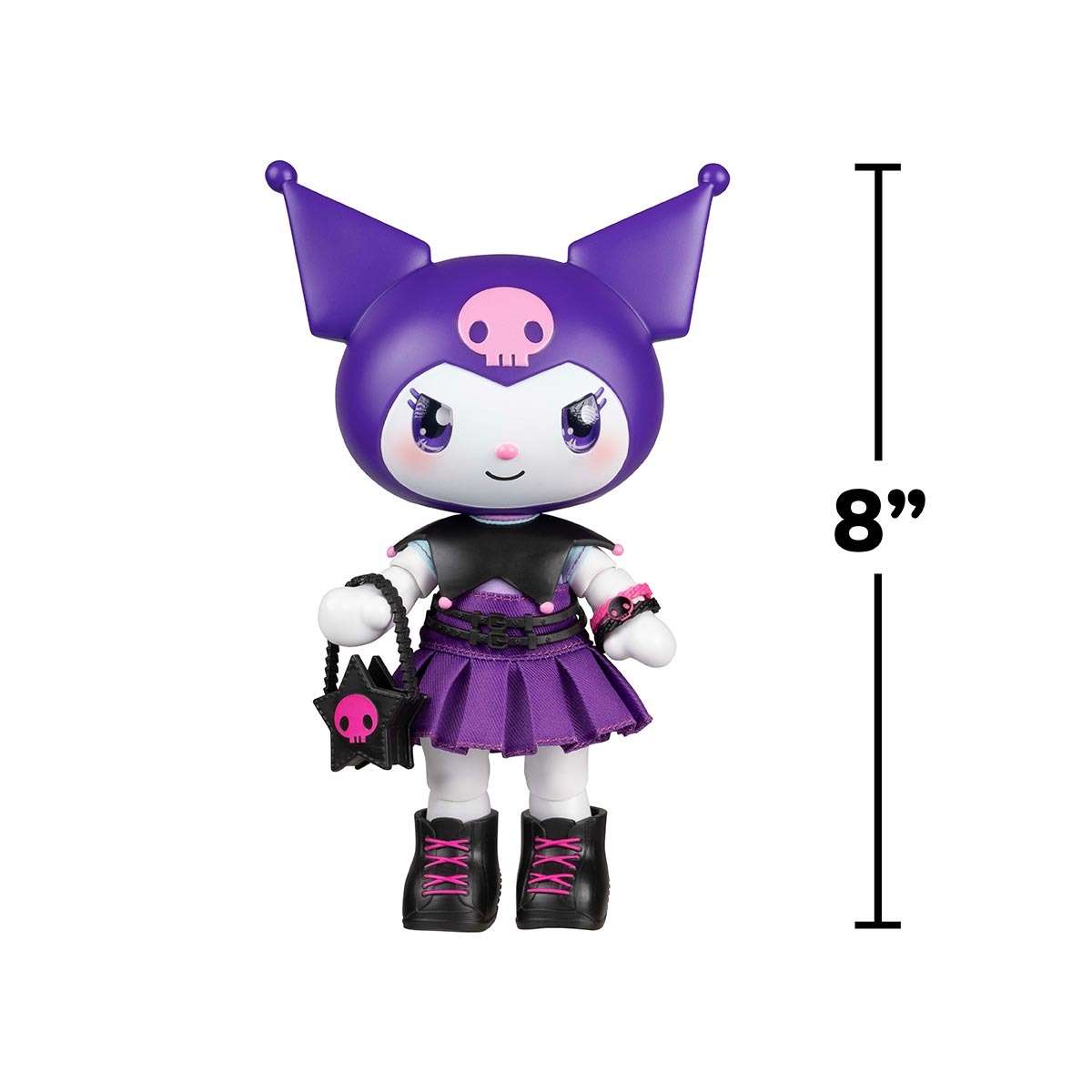 Boneca Articulada Kuromi de 20cm + Acessórios - Hello Kitty