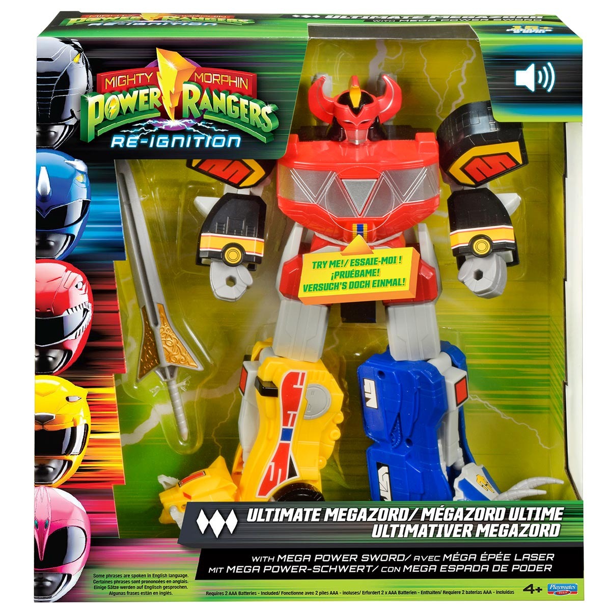 Boneco Megazord com Luz e Som - Power Rangers Re-Ignition | Sunny