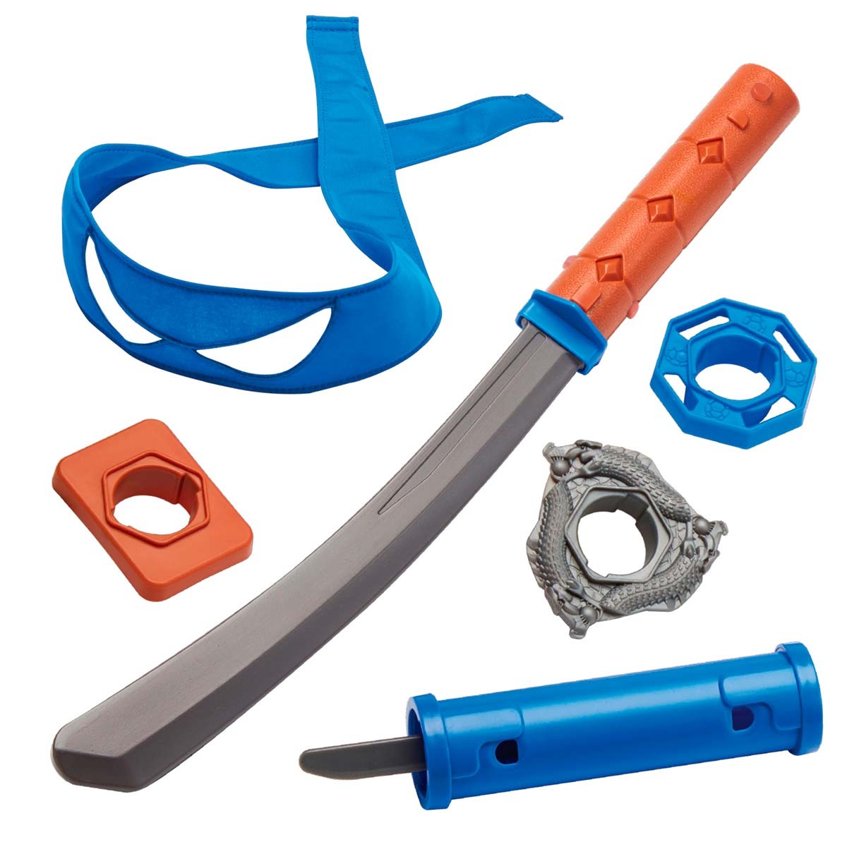【新品】Chocolate/Thunder/Bones/NINJA コンプリート Bandana e Katana do Leonardo - Tartarugas Ninja Mutations | As