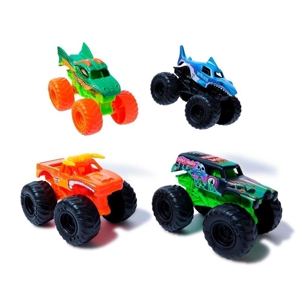 4 Carrinhos Dragon,El T. L.,Grave D.,Megalodon - Monster Jam