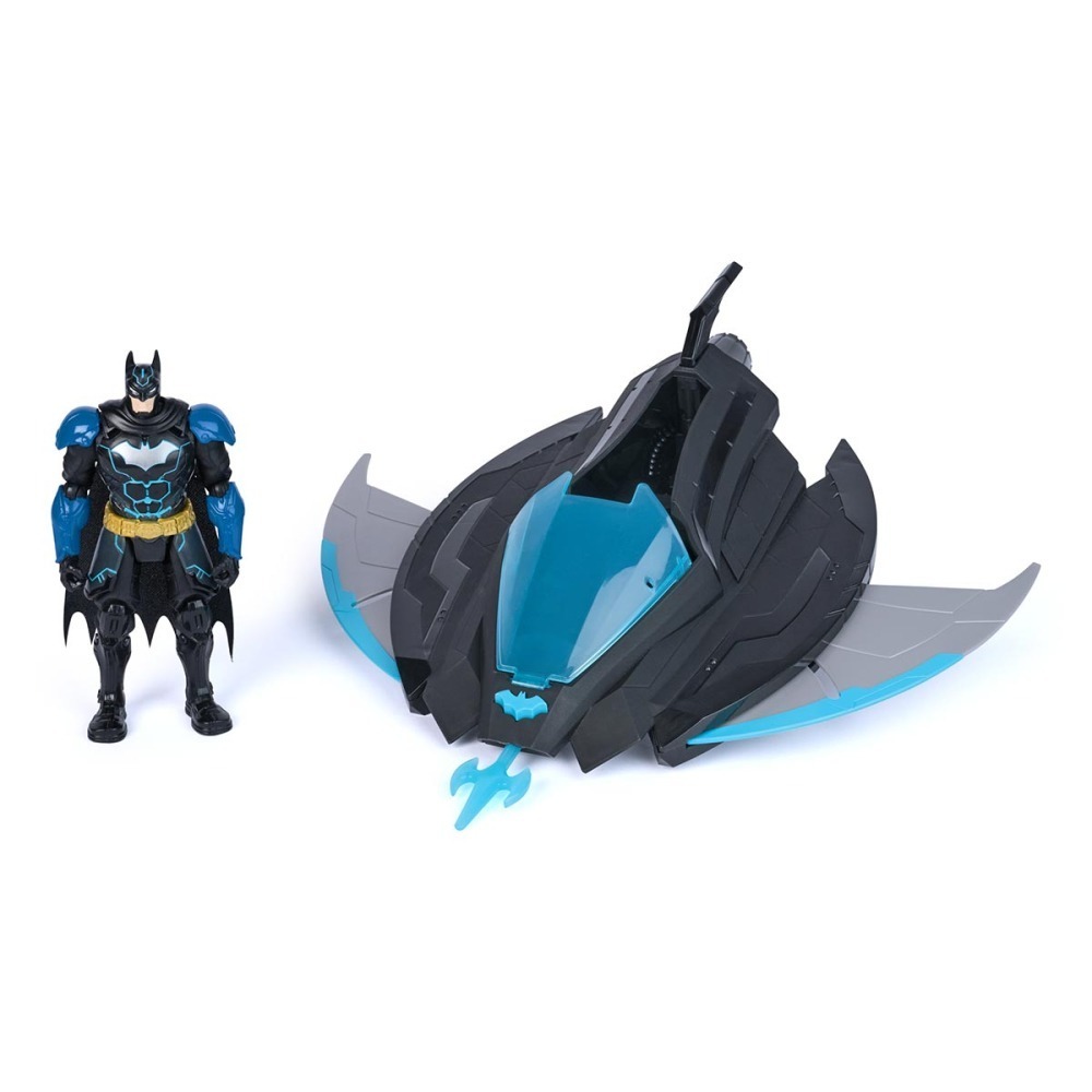 Batwing Ninja Retratil Atirador 30cm Com Boneco Batman 15cm | Dc