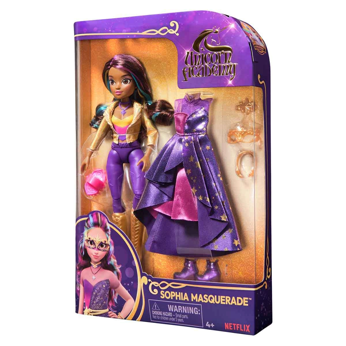 Boneca Sophia Deluxe De 24Cm Com Roupa Academia Unicornio