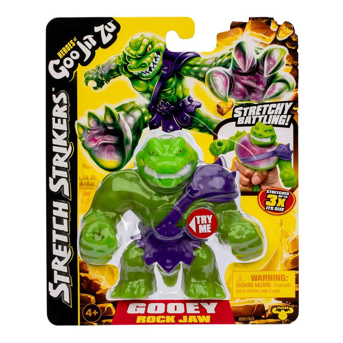 Boneco Elastico Rock Jaw De 10Cm Goo Jit Zu Stretch Strikers | Goo