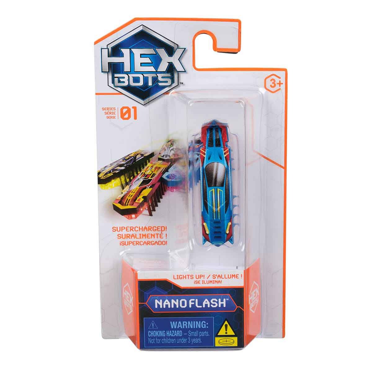 Brinquedo Robo Sensorial Nano Flash Azul E Laranja - Hexbots | Hex