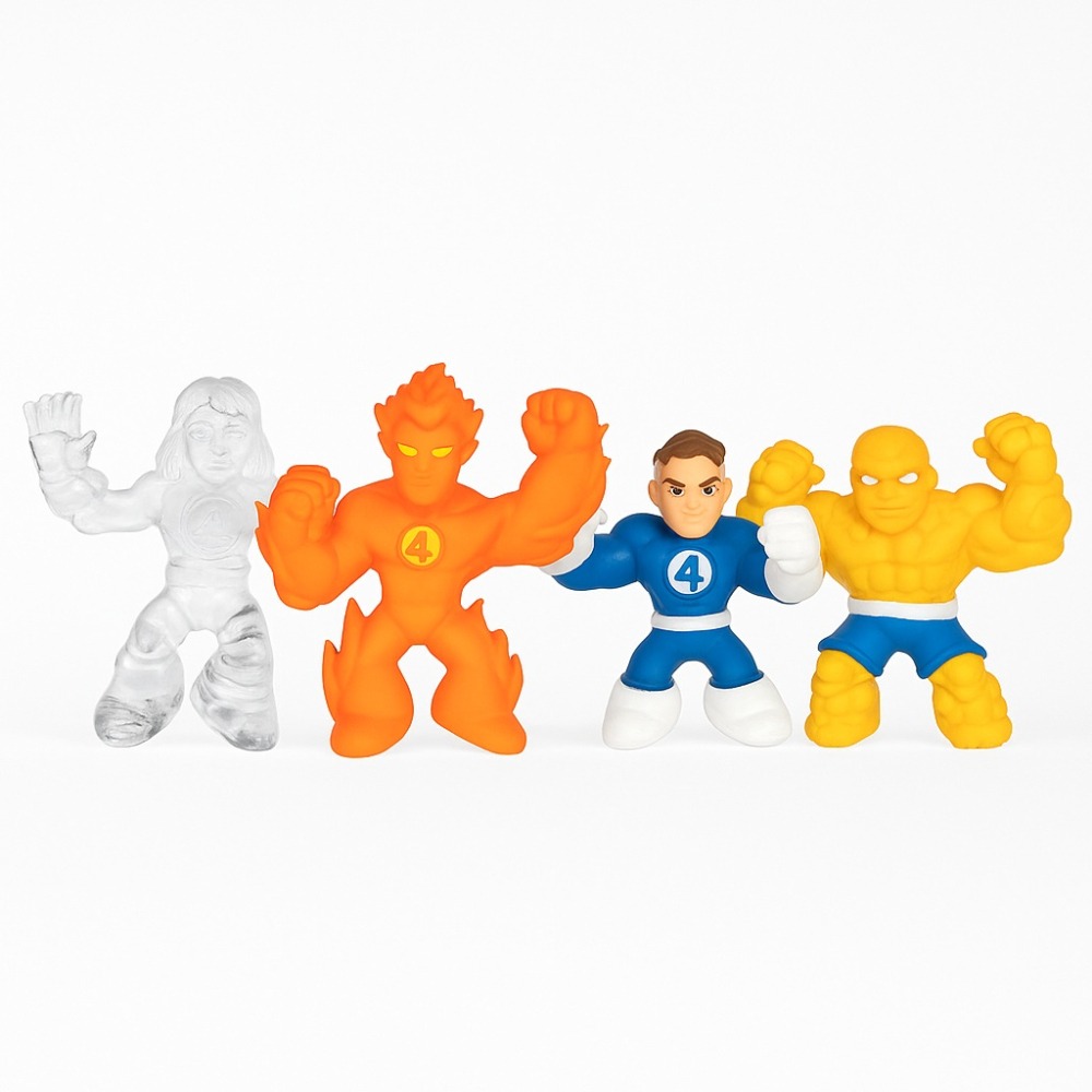 Kit 4 Bonecos Quarteto Fantástico Mini Heróis Goo Jit Zu Marvel