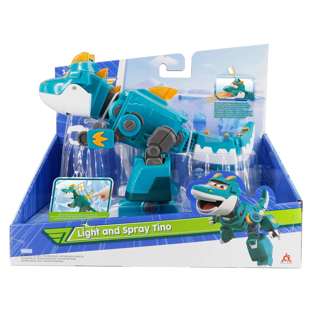 Lendário Boneco Tino Com Luzes, Sons e Vapor - Super Wings