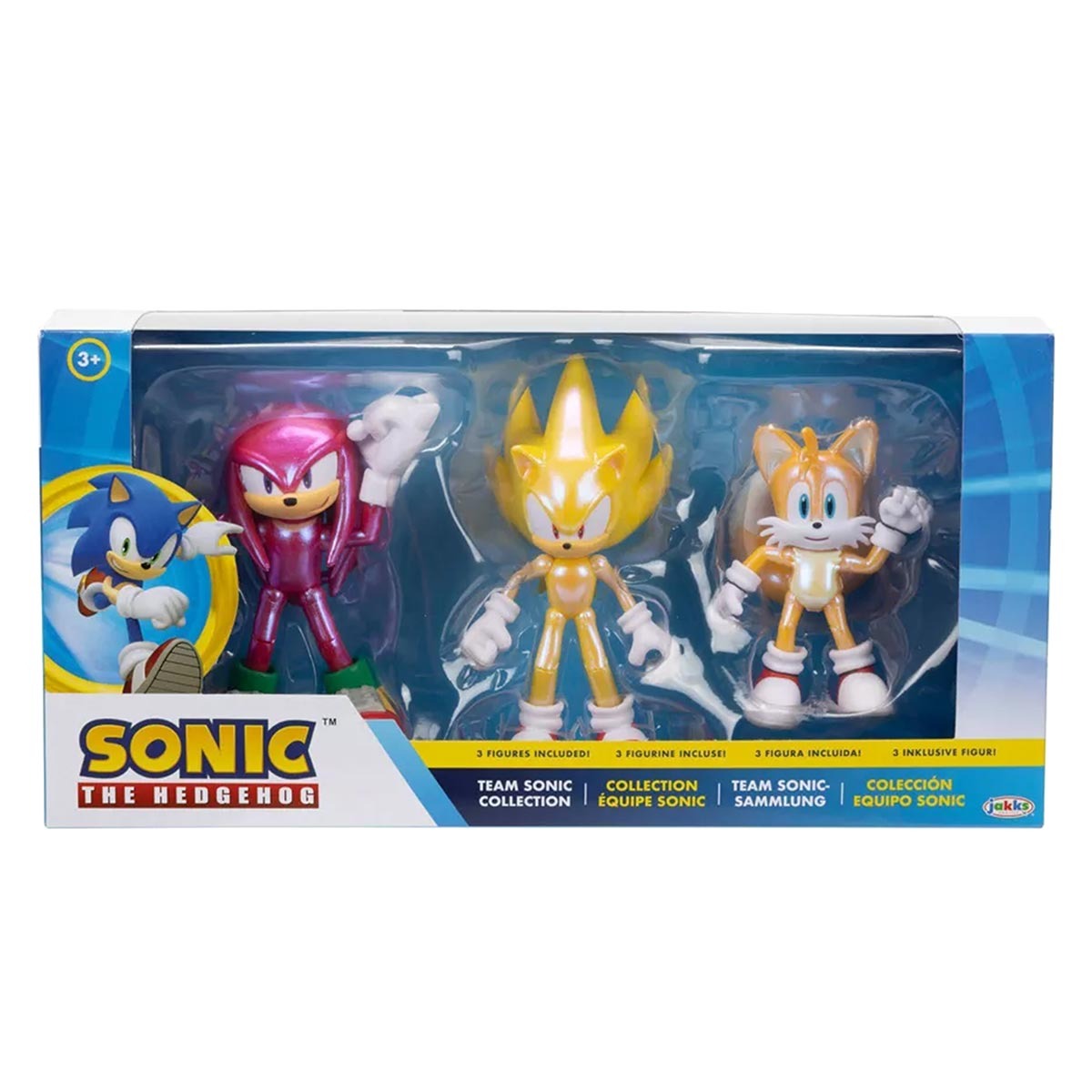 Sonic - Pack De 3 Bonecos Articuladas De 10cm