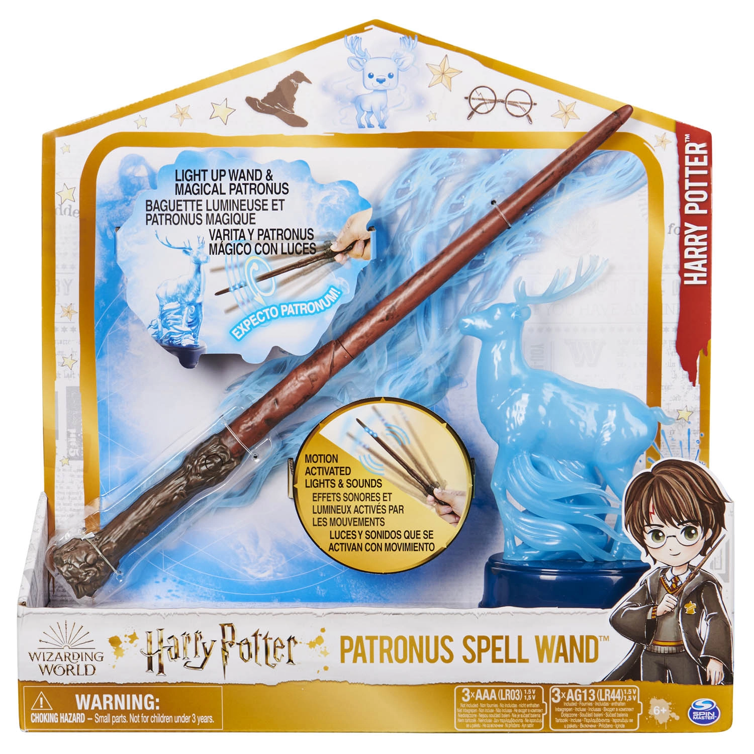 Varinha Do Harry Com Projeção Patrono - Harry Potter