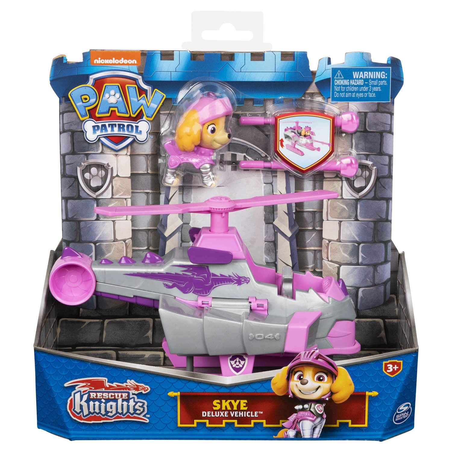 Patrulha Canina - Boneco 6Cm E Veículo Cavaleiros - Skye
