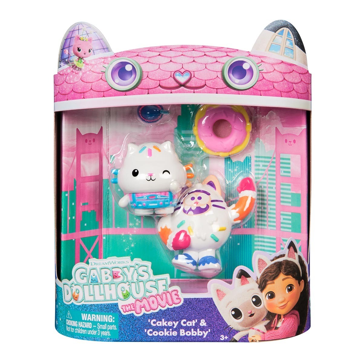 2 Bonecos Cakey Cat e Cookie Bobby - Gabbys Dollhouse