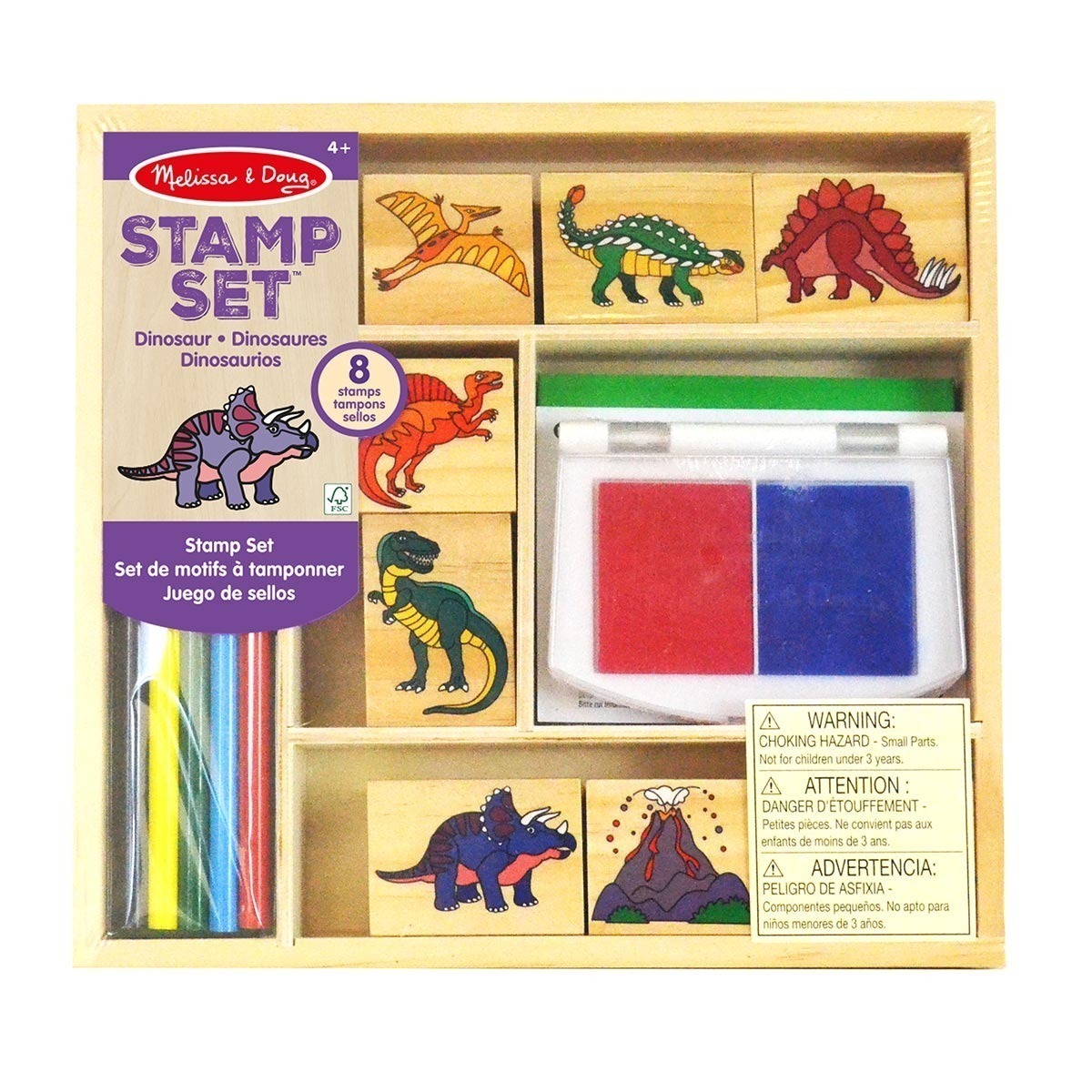 Set de Colorir com Carimbos - Dinossauros - Melissa & Doug