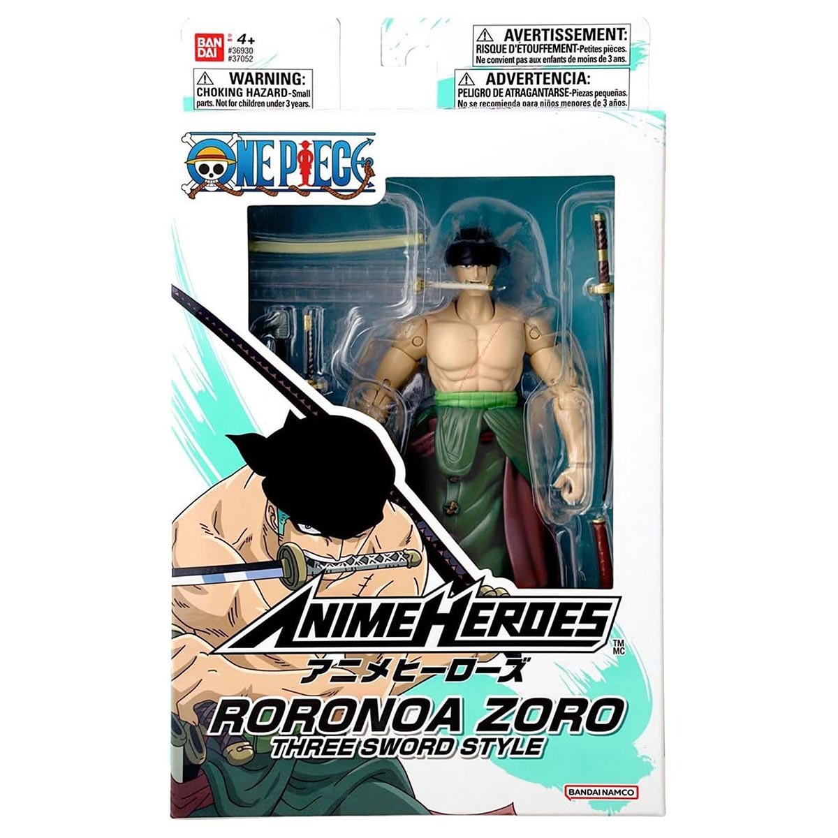Boneco Zoro (Estilo 3 Espadas Santoryu) de 16cm - One Piece