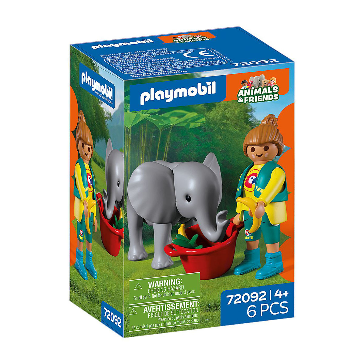 Bebê Elefante e Zoologo - Playmobil Animals & Friends 72092