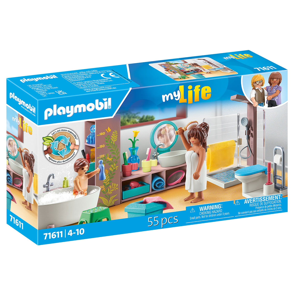 Banheiro com Chuveiro - Playmobil My Life 71611
