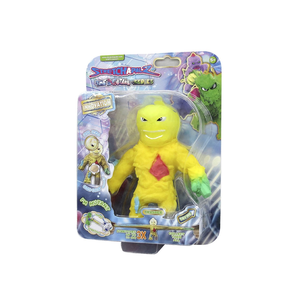 Boneco Elástico Trasher De 12Cm - Stretchapalz The Mutants