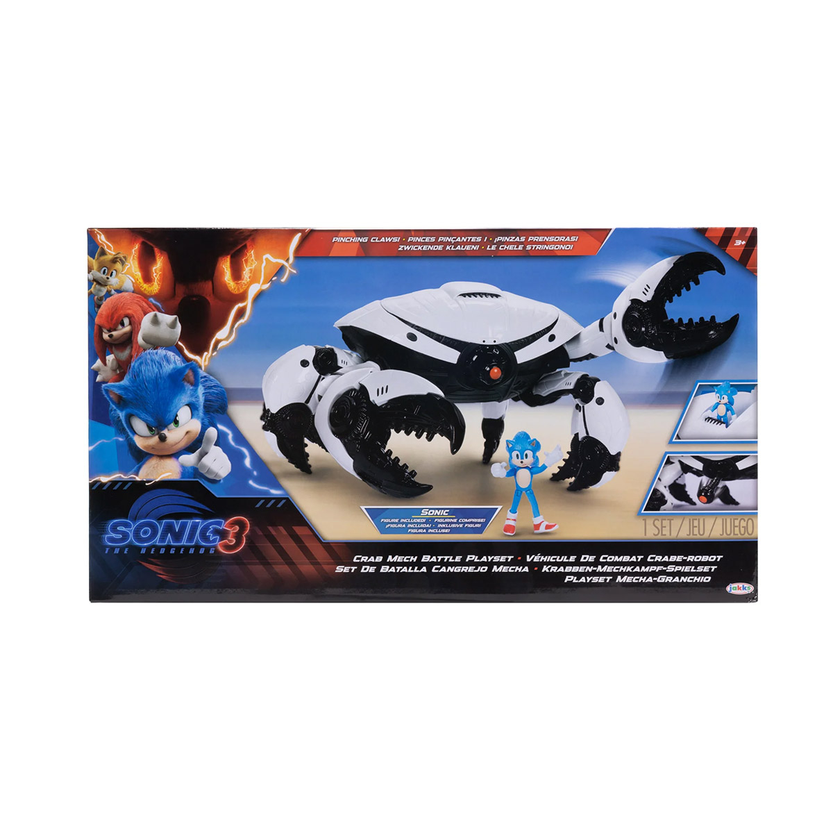 Playset com Robô Caranguejo e Boneco Sonic de 6cm - Sonic 3