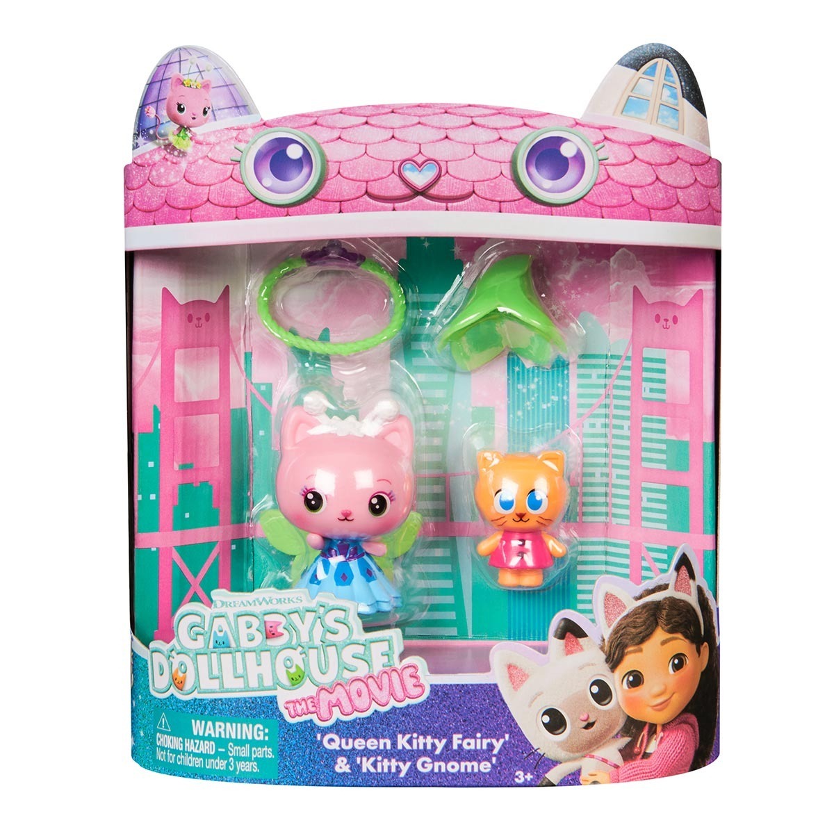 2 Bonecos Queen Kitty Fairy e Kitty Gnome - Gabbys Dollhouse