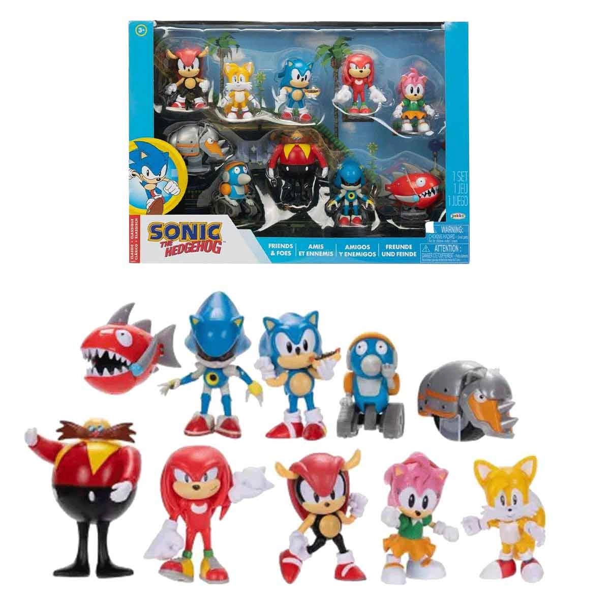 10 Bonecos Colecao Amigos E Inimigos Do Sonic - Sonic
