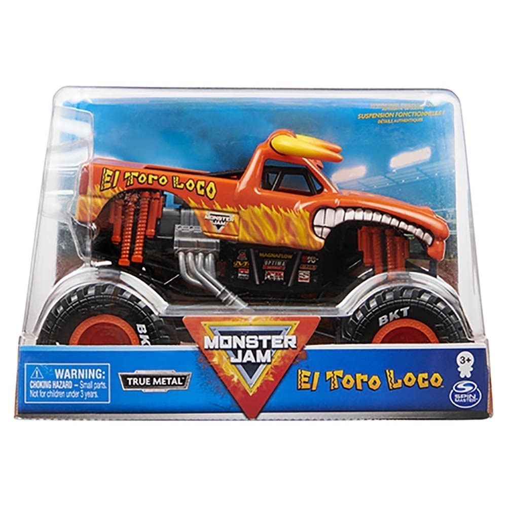Monster Jam - Escala 1:24 - Veículo- El Toro Loco Laranja