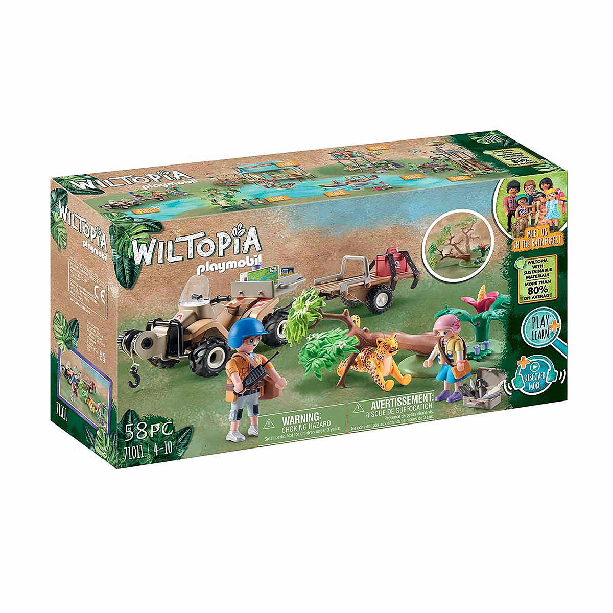 Playmobil - Resgate De Animais Com Quadriciclo - Wiltopia - 71011
