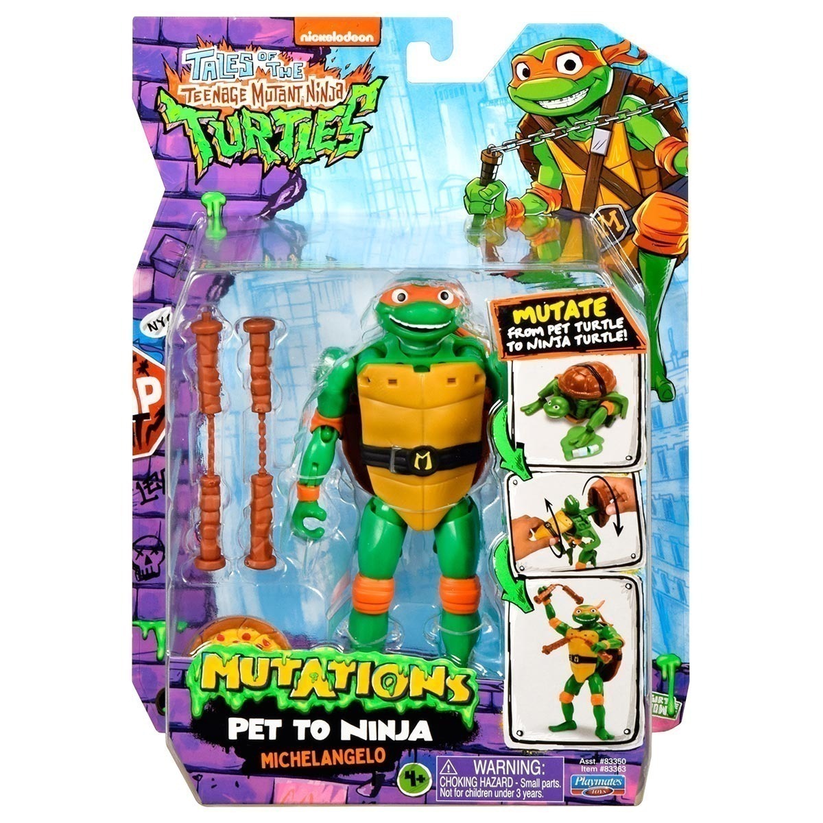As Tartarugas Ninja - Boneco Michelangelo (Pet to Ninja) De 14Cm As Tartarugas Ninja - Boneco Michelangelo (Pet to Ninja) De 14Cm