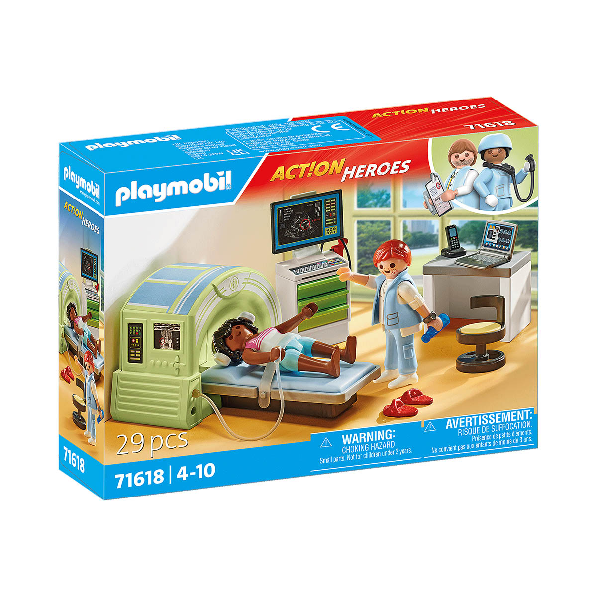 Ressonância Magnética com Paciente - Playmobil Action Heroes 71618 Ressonância Magnética com Paciente - Playmobil Action Heroes 71618