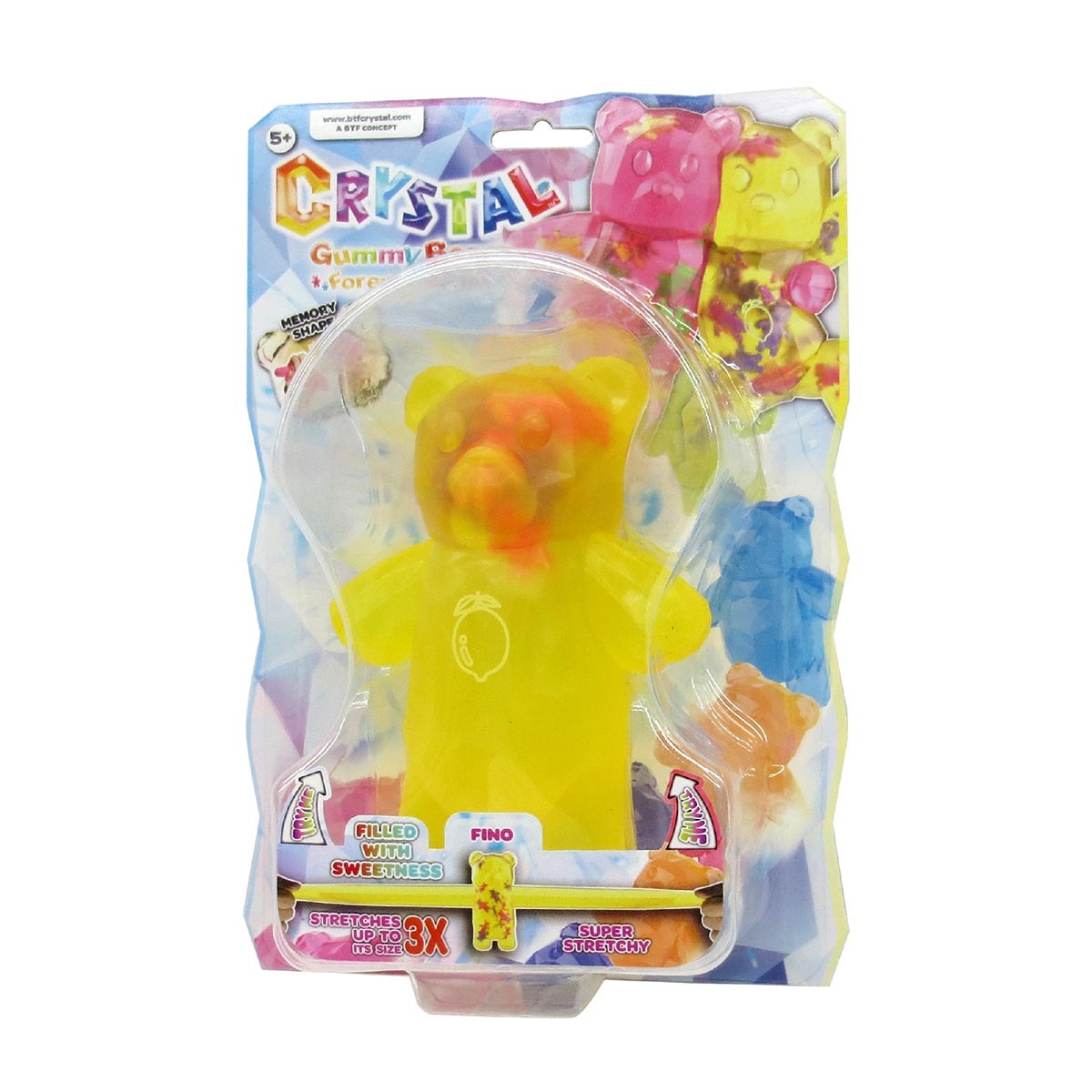 Stretchapalz Crystal - Boneco Urso Fino 12Cm Urso - Sunny