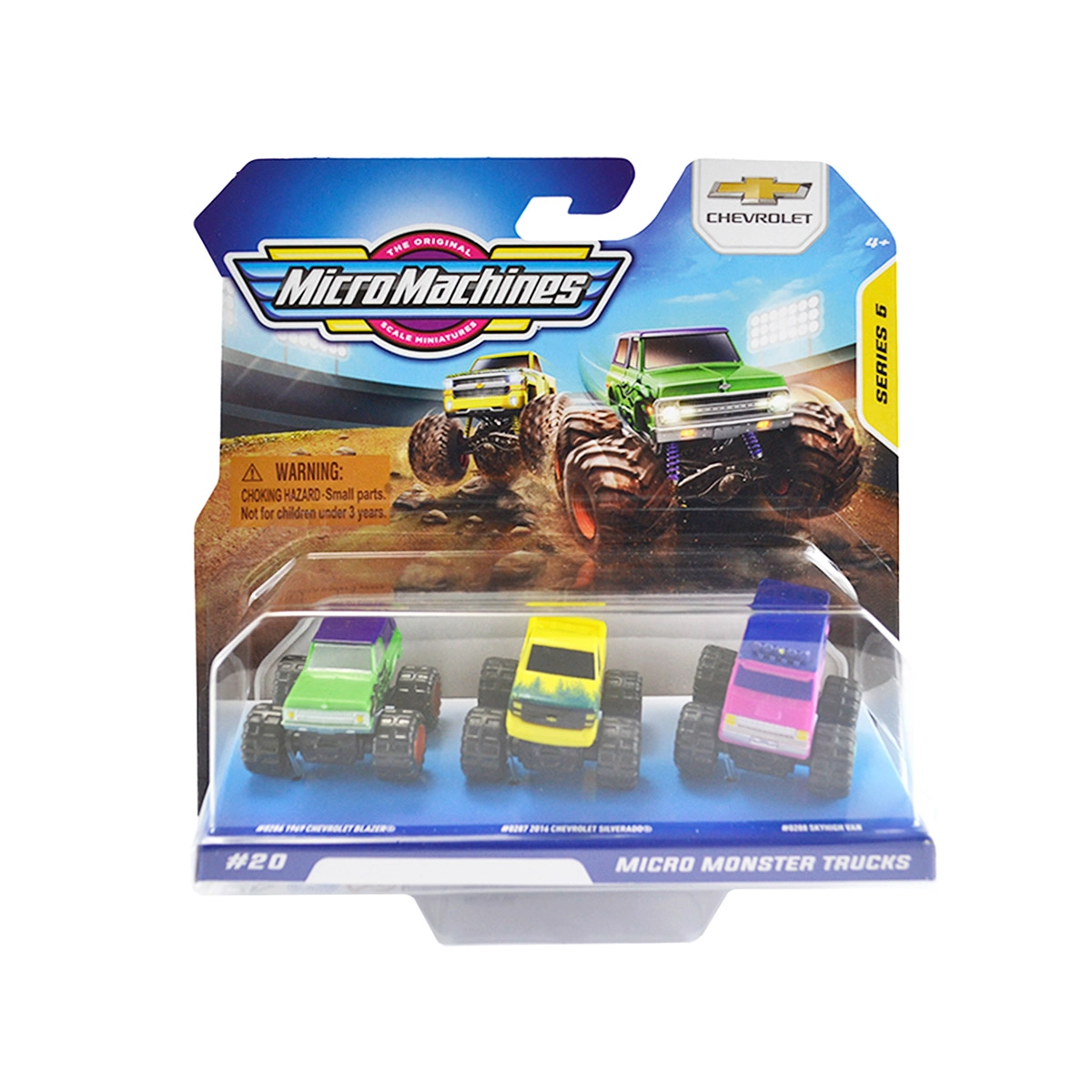 Micro Machines - 3 Carrinhos - Micro Monster Trucks