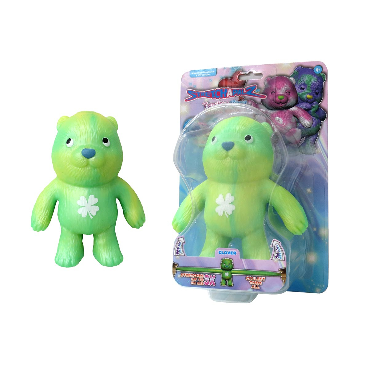 Boneco Elástico Urso Twinkle Clover De 12Cm - Stretchapalz Boneco Elástico Urso Twinkle Clover De 12Cm - Stretchapalz