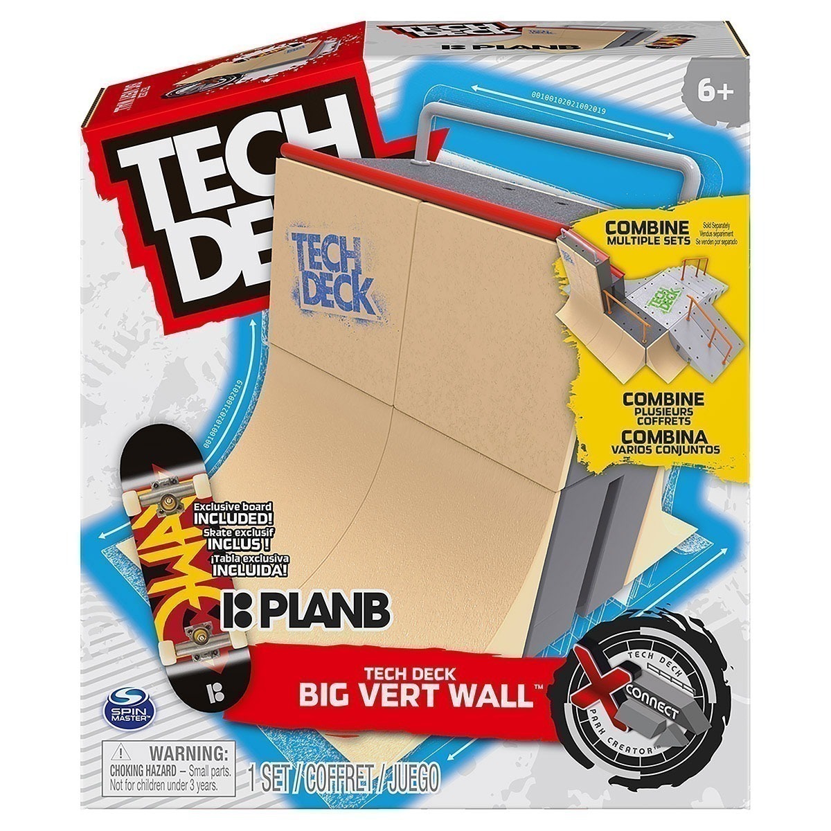 Pista Big Rampa Vertical + Skate De Dedo Planb - Tech Deck