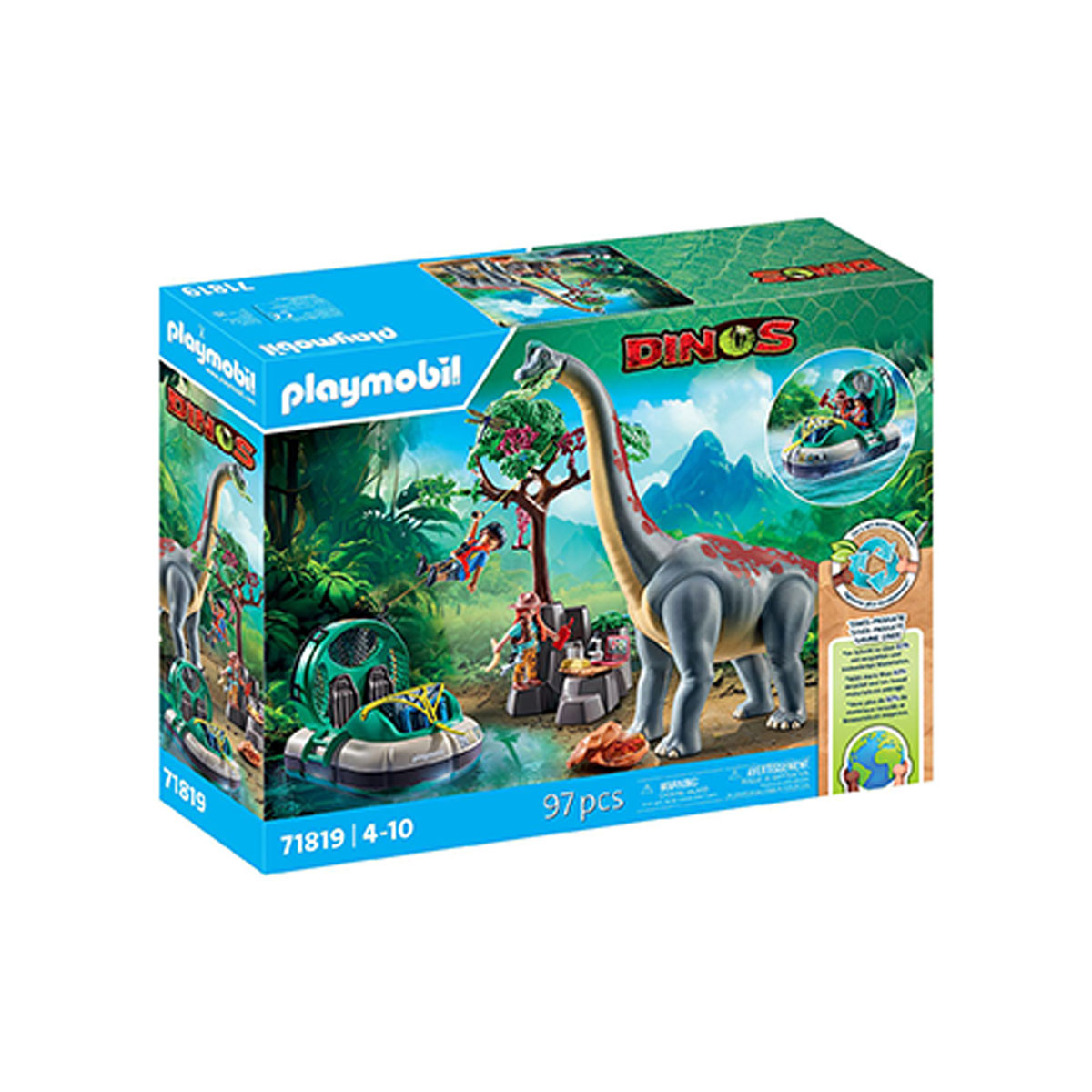Brachiossauro com Hovercraft - Playmobil Dinos 71819 Brachiossauro com Hovercraft - Playmobil Dinos 71819