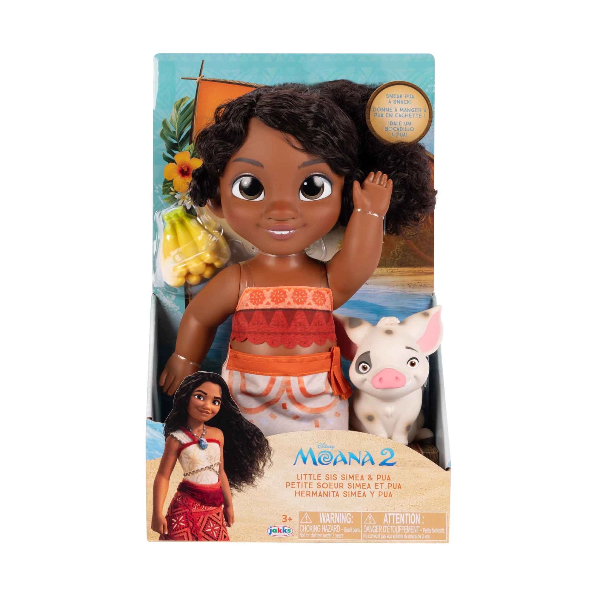2 Bonecas Simea E Pua Com Acessorio - Moana 2