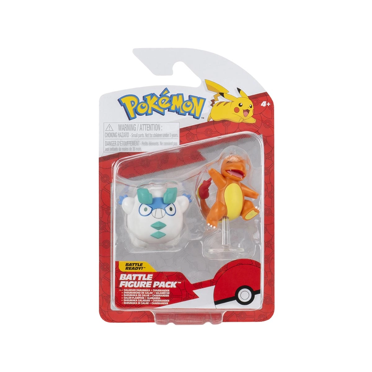 2 Bonecos De Batalha Galarian Darumaka E Charmander Pokemon