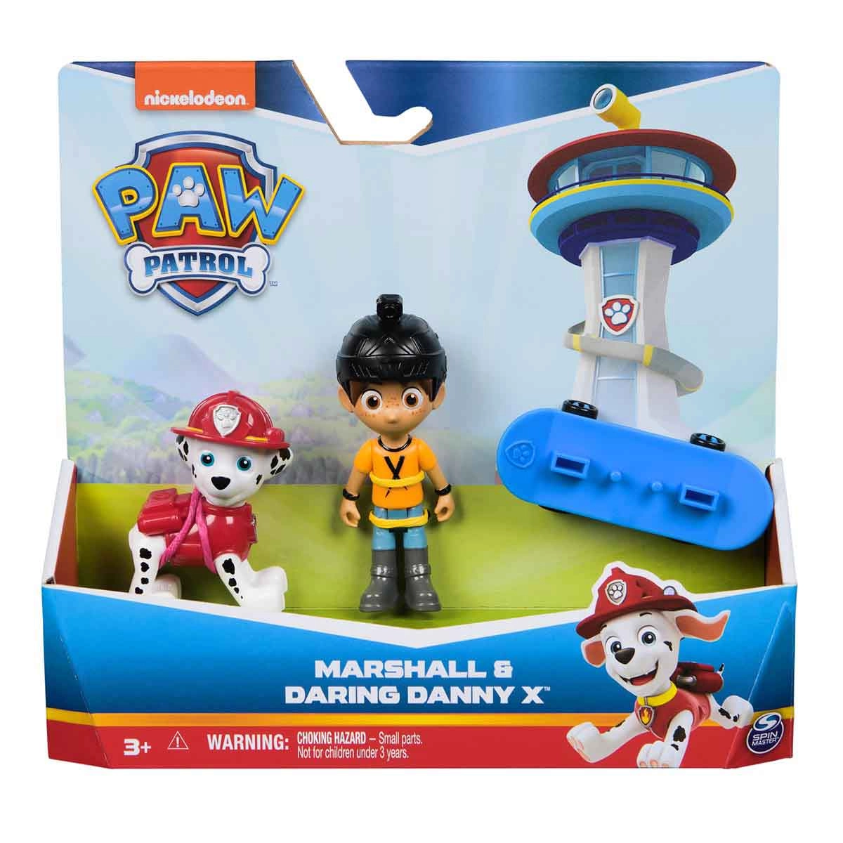 2 Bonecos Marshall E Danny X Com Skate - Patrulha Canina