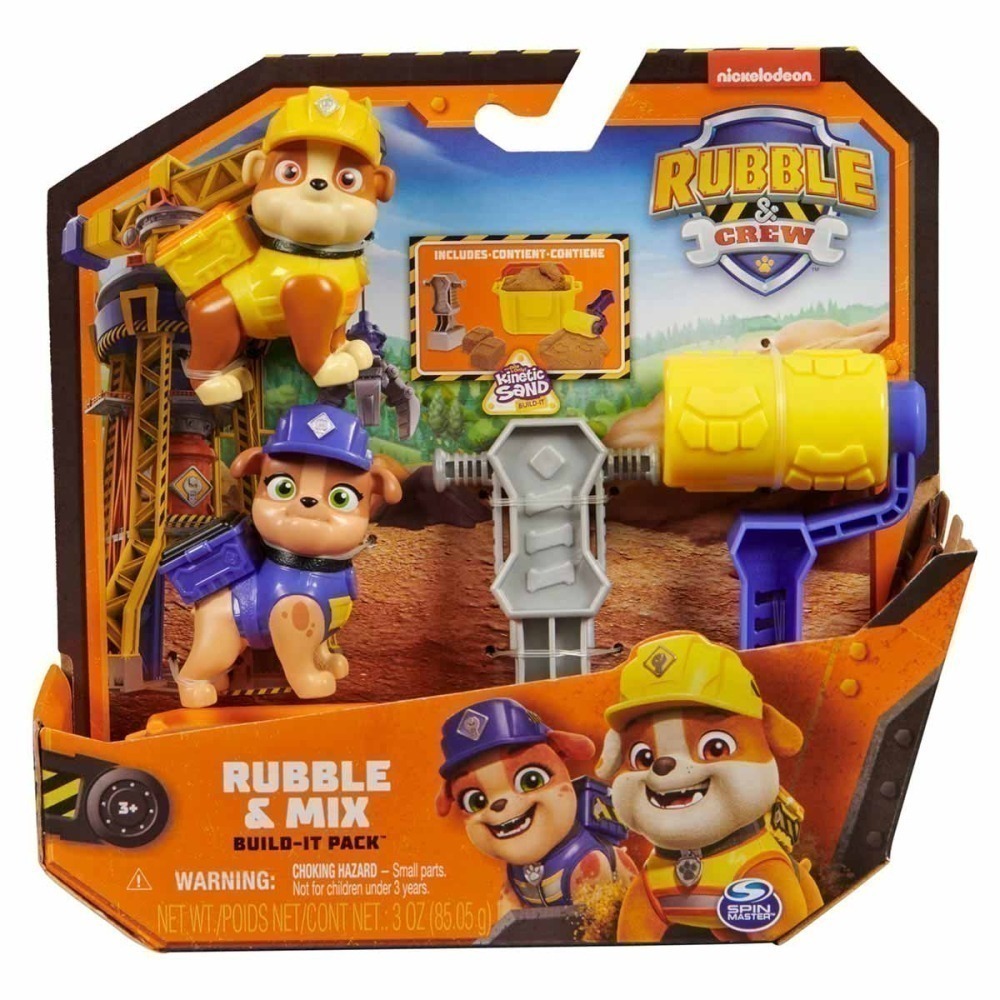 2 Bonecos Rubble E Mix - Patrulha Canina Rubble &Amp; Crew