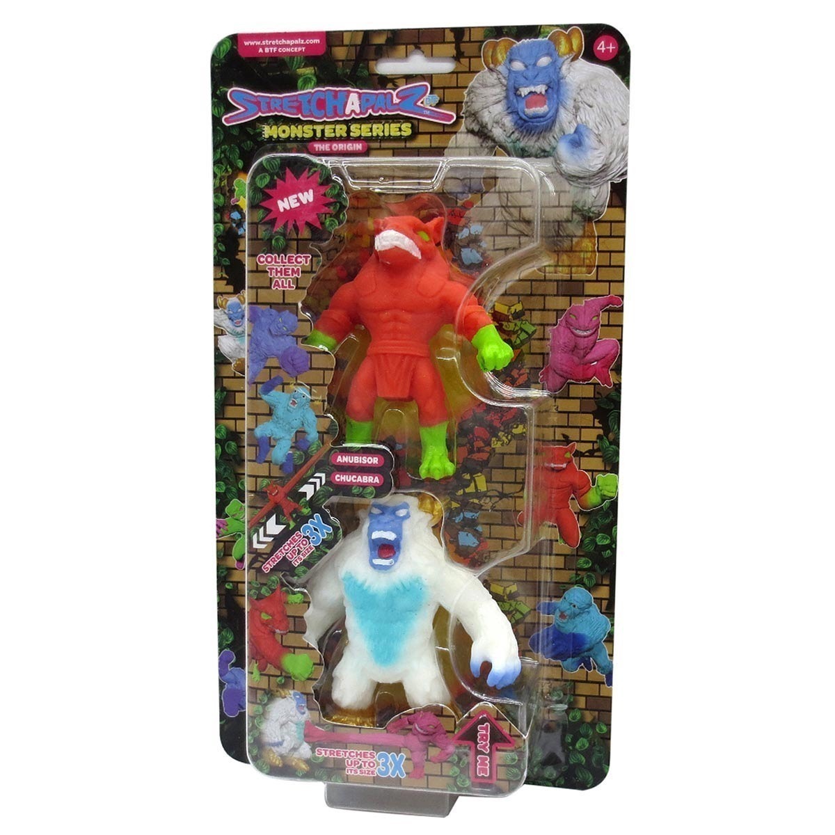2 Mini Bonecos Elasticos Anubisor E Chucabra - Stretchapalz