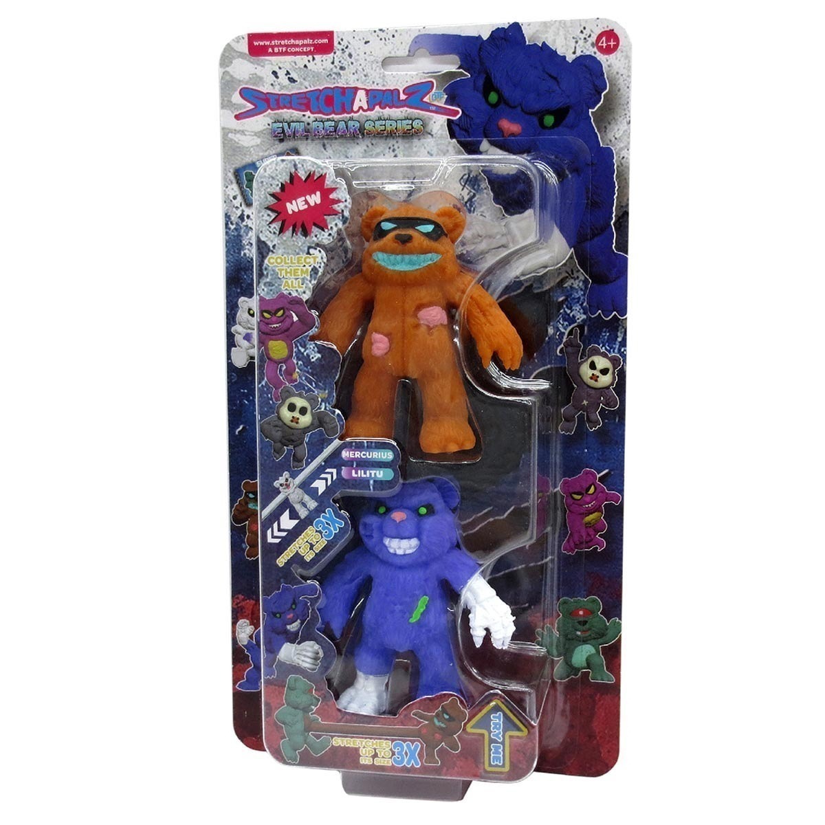 2 Mini Bonecos Elasticos Mercurius E Lilitu - Stretchapalz