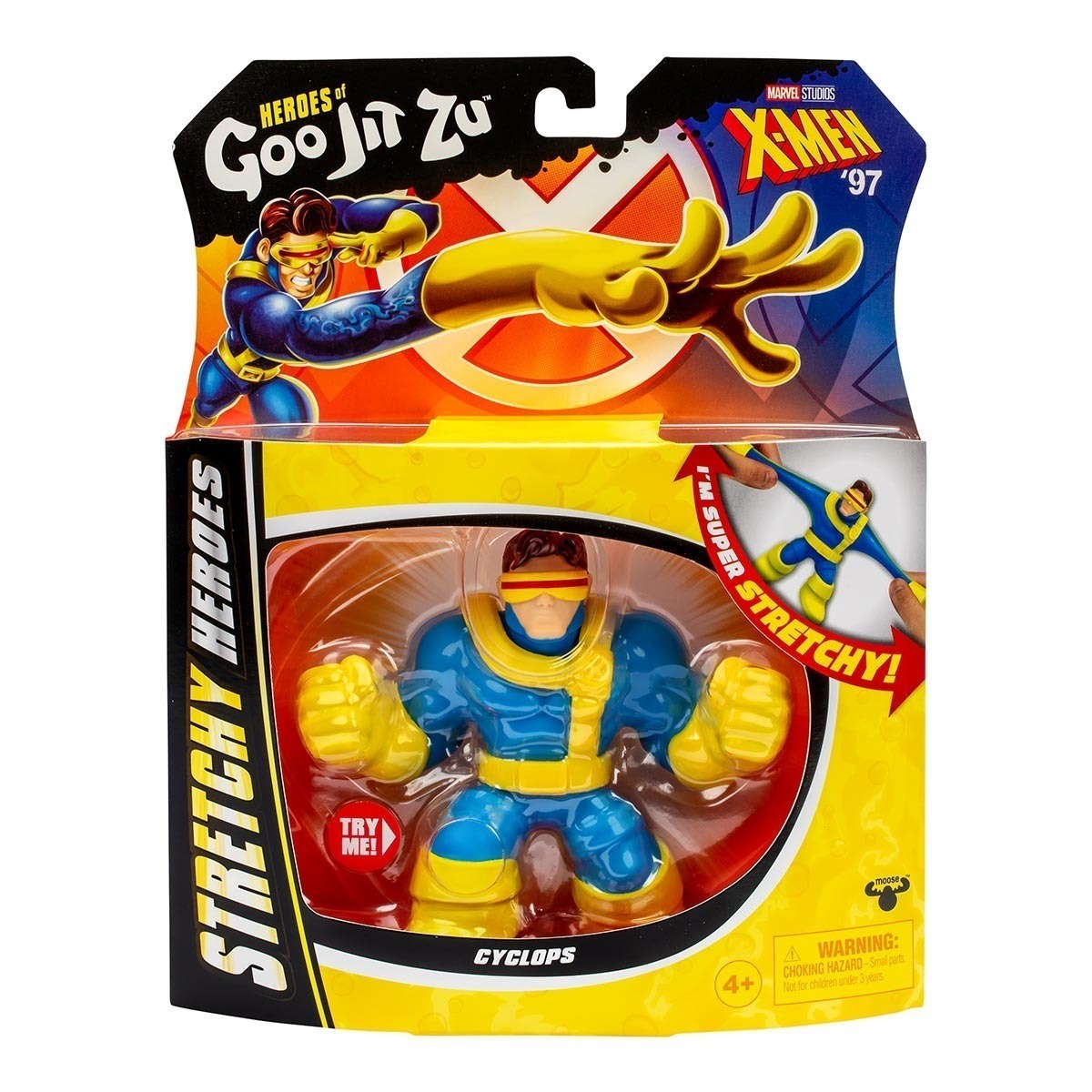 Boneco Elastico Cyclops de 11cm - Goo Jit Zu X-Men '97