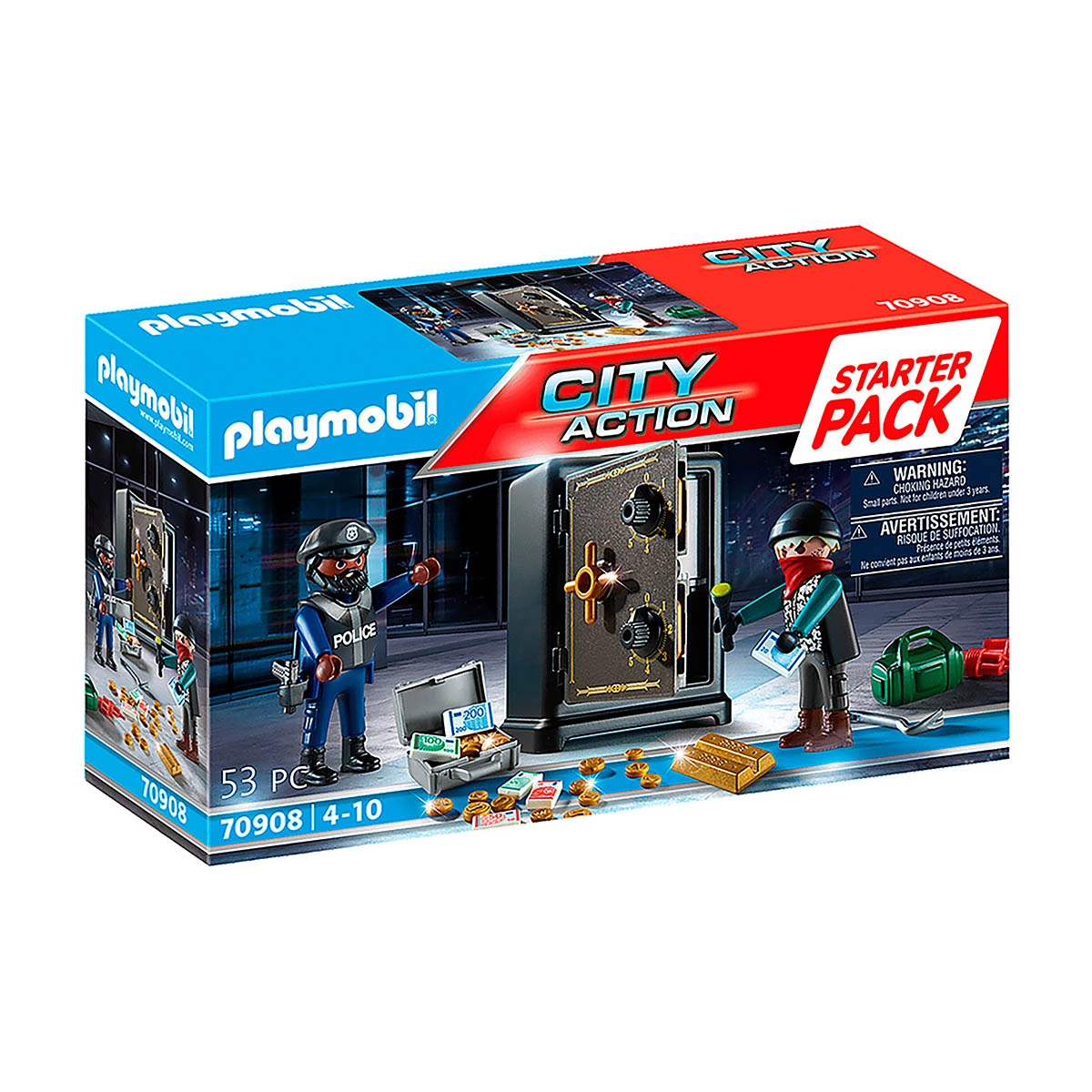 Playmobil - Roubo A Banco Starter Pack - City Action - 70908