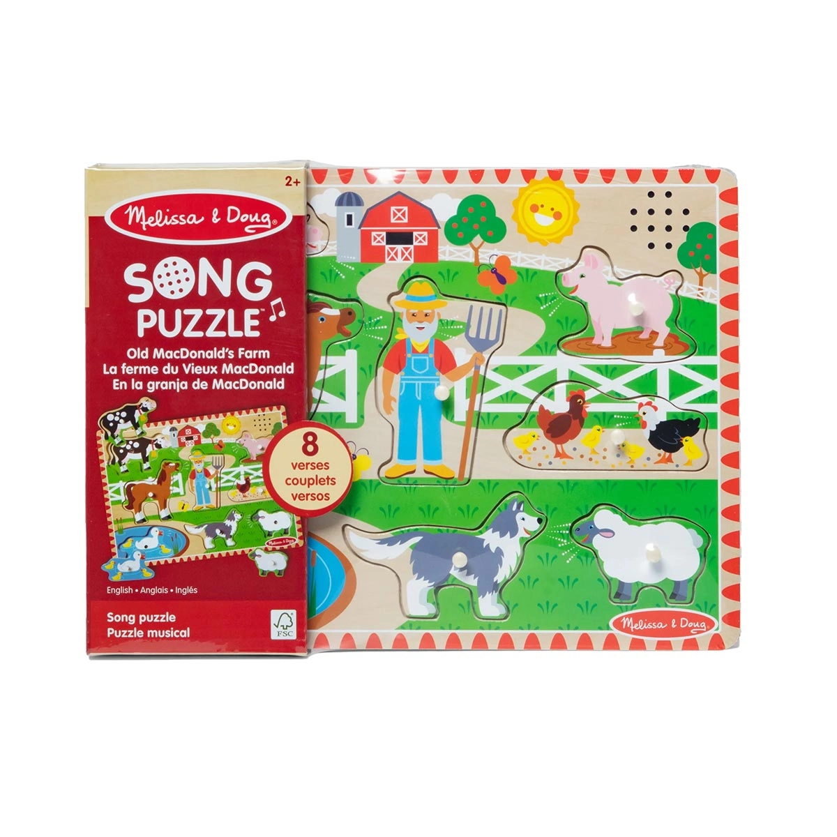 Quebra Cabeca com Som Fazenda Old Macdonald - Melissa & Doug