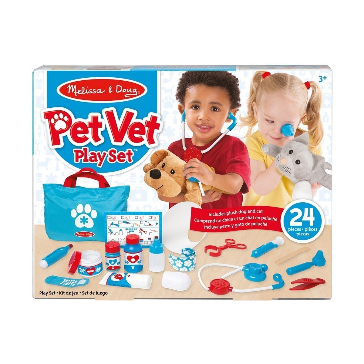 Playset Veterinario com 2 Pelucias - Melissa & Doug