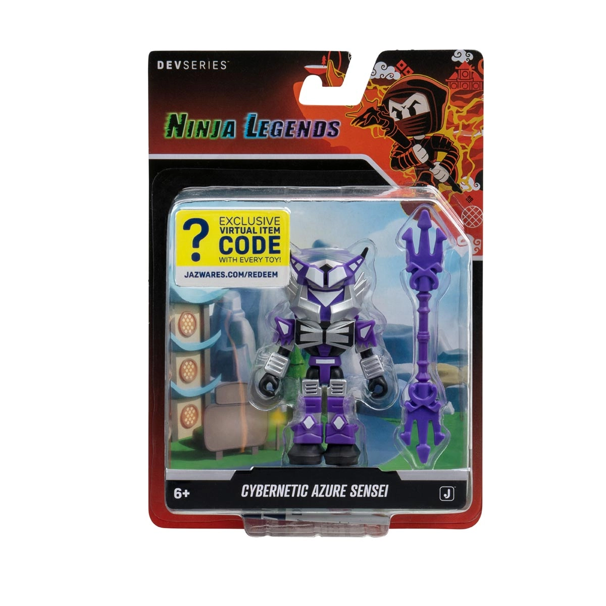 Boneco 7Cm Cybernetic Azure Sensei Ninja Legends Devseries