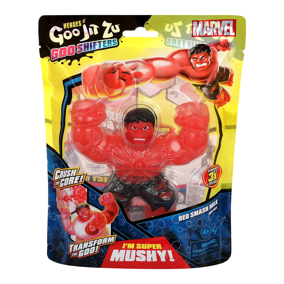 Goo Jit Zu - Boneco Elástico De 12Cm Do Hulk Vermelho