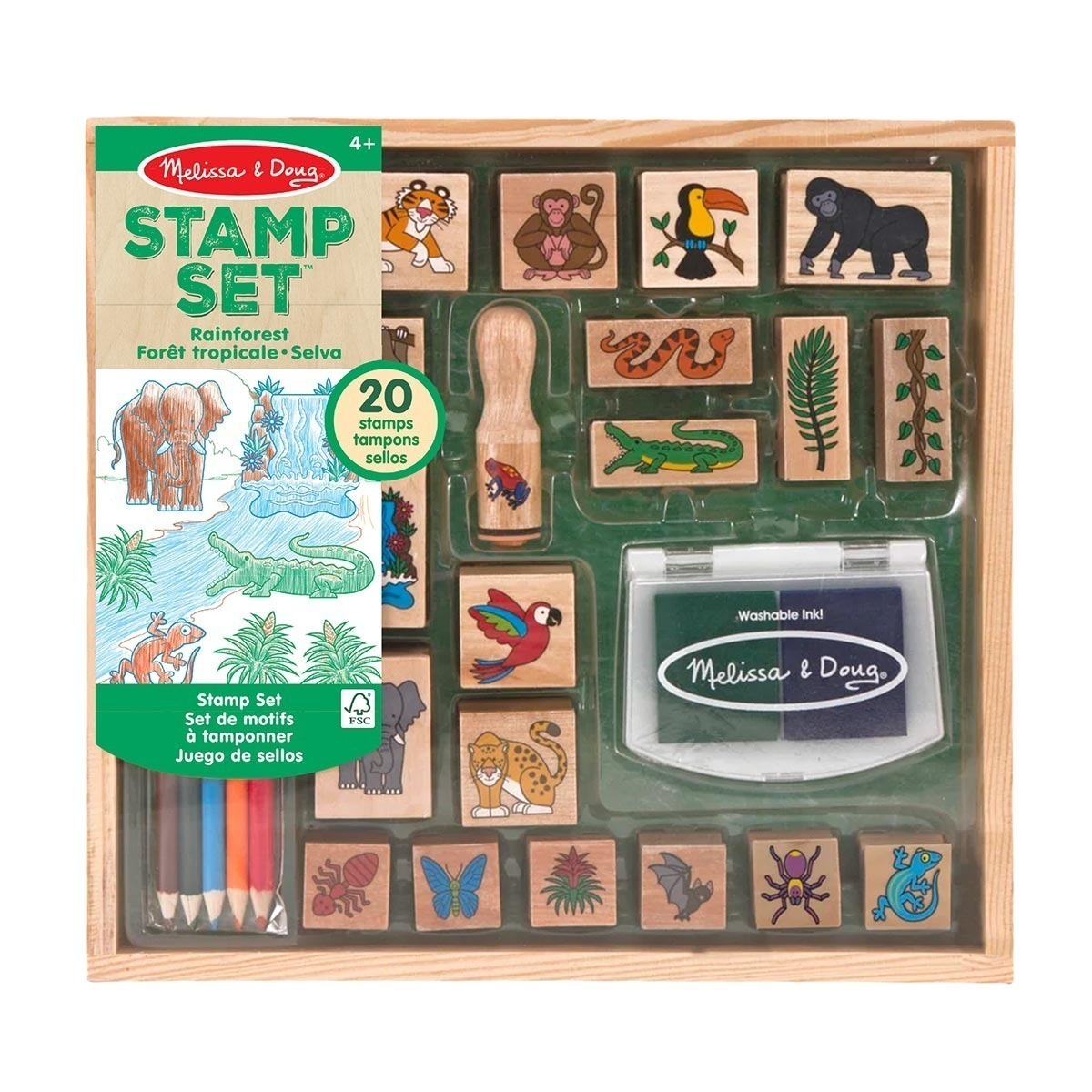 Set de Colorir com Carimbos - Floresta - Melissa & Doug