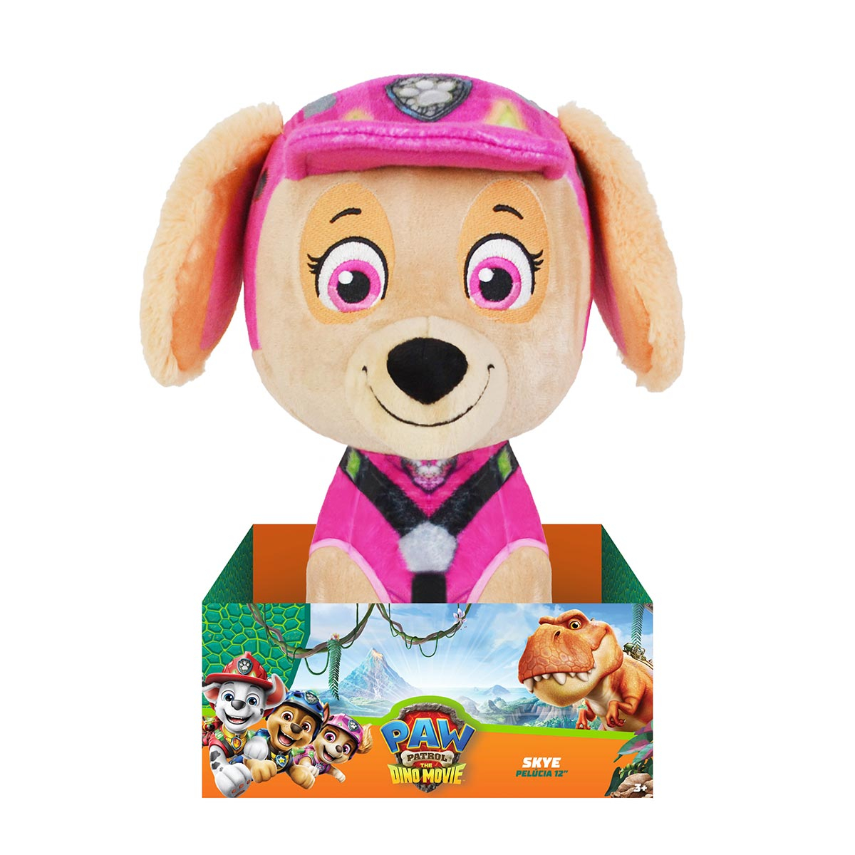 Pelúcia Skye de 30cm - Patrulha Canina: Uma Aventura Dino