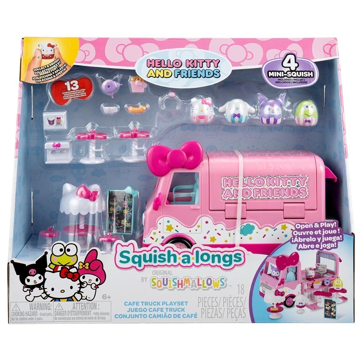 Playset Hello Kitty Caminhão de Café - Squish a Longs