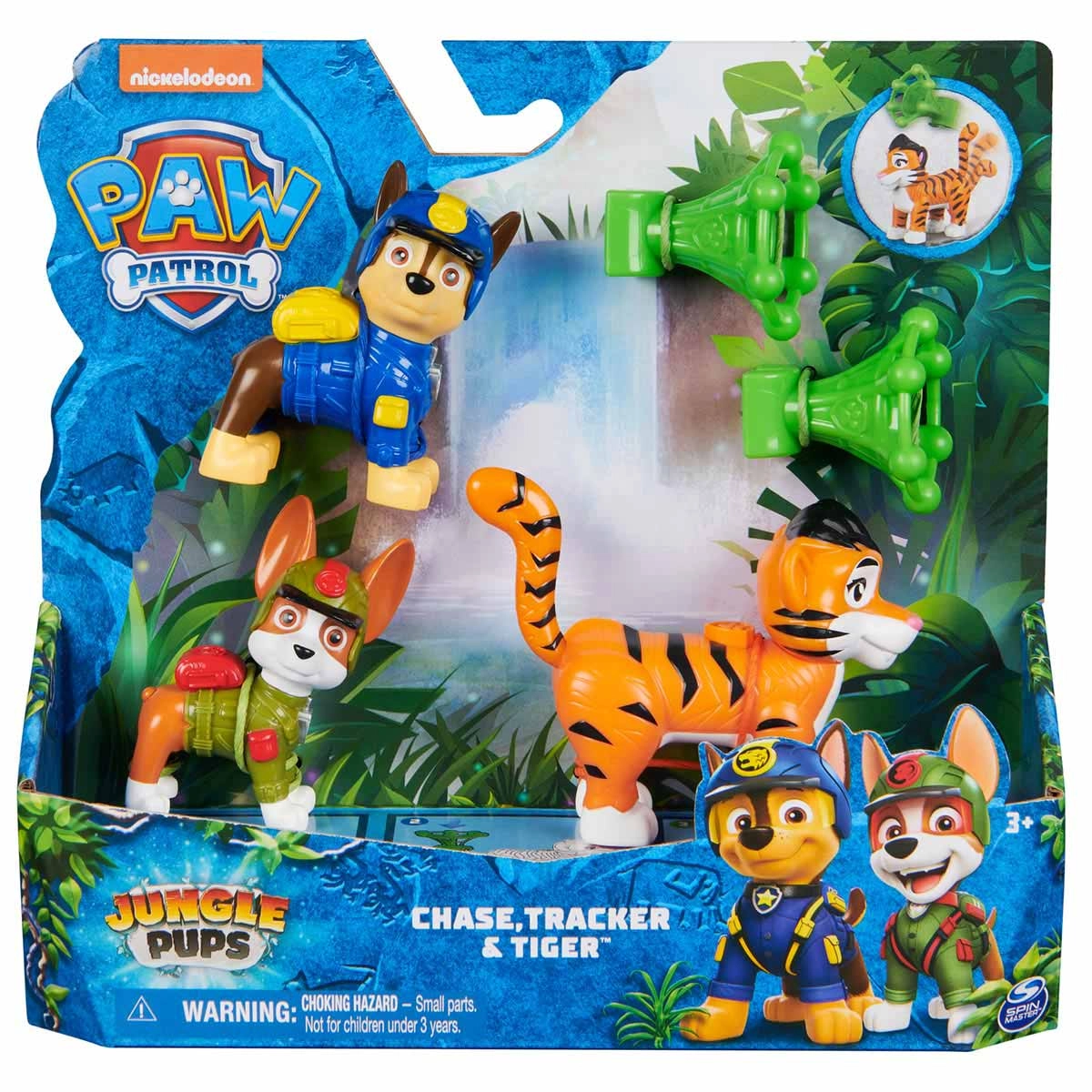 3 Bonecos Chase, Tracker E Tigre - Patrulha Canina